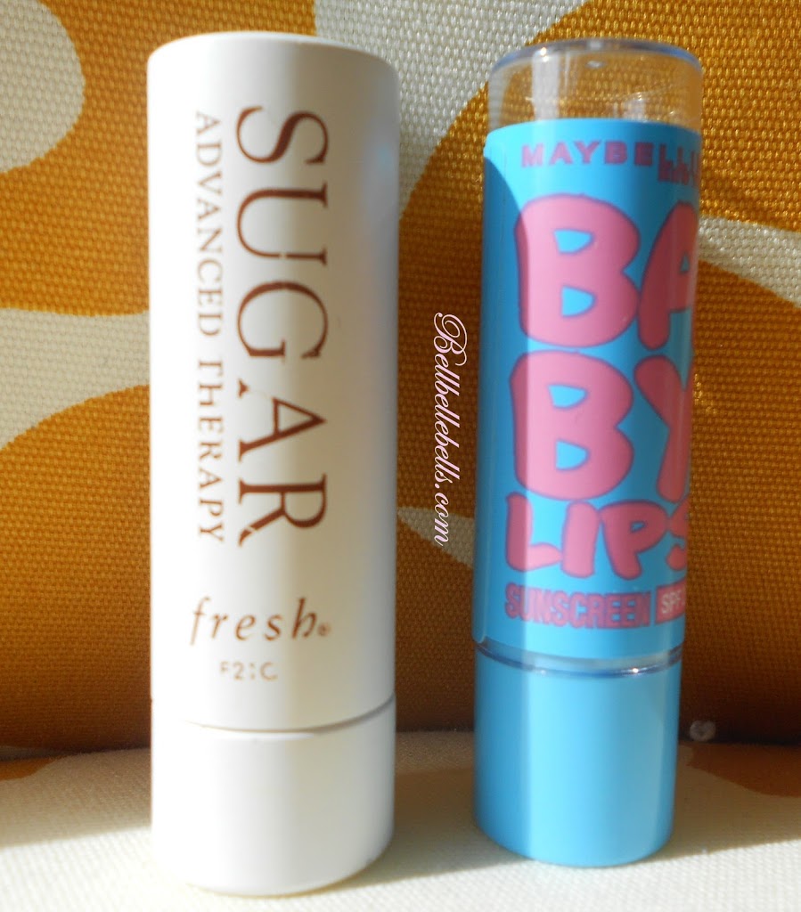 Faceoff: Fresh Sugar Advanced Therapy Lip Treatment  vs. Maybelline Baby Lips graphic