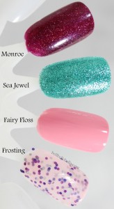 piCture pOlish Monroe, Sea Jewel, Fairy Floss, Frosting