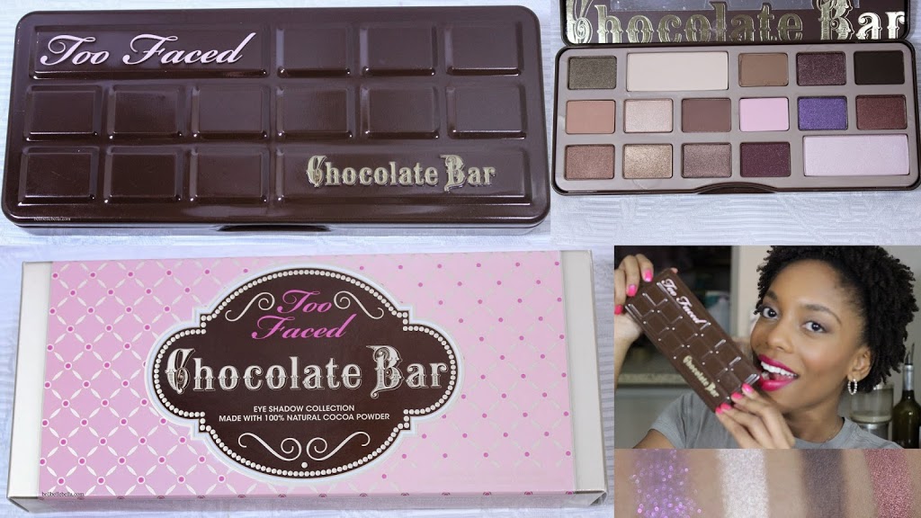 Too Faced Chocolate Bar Eye Shadow Collection Review and Swatches graphic