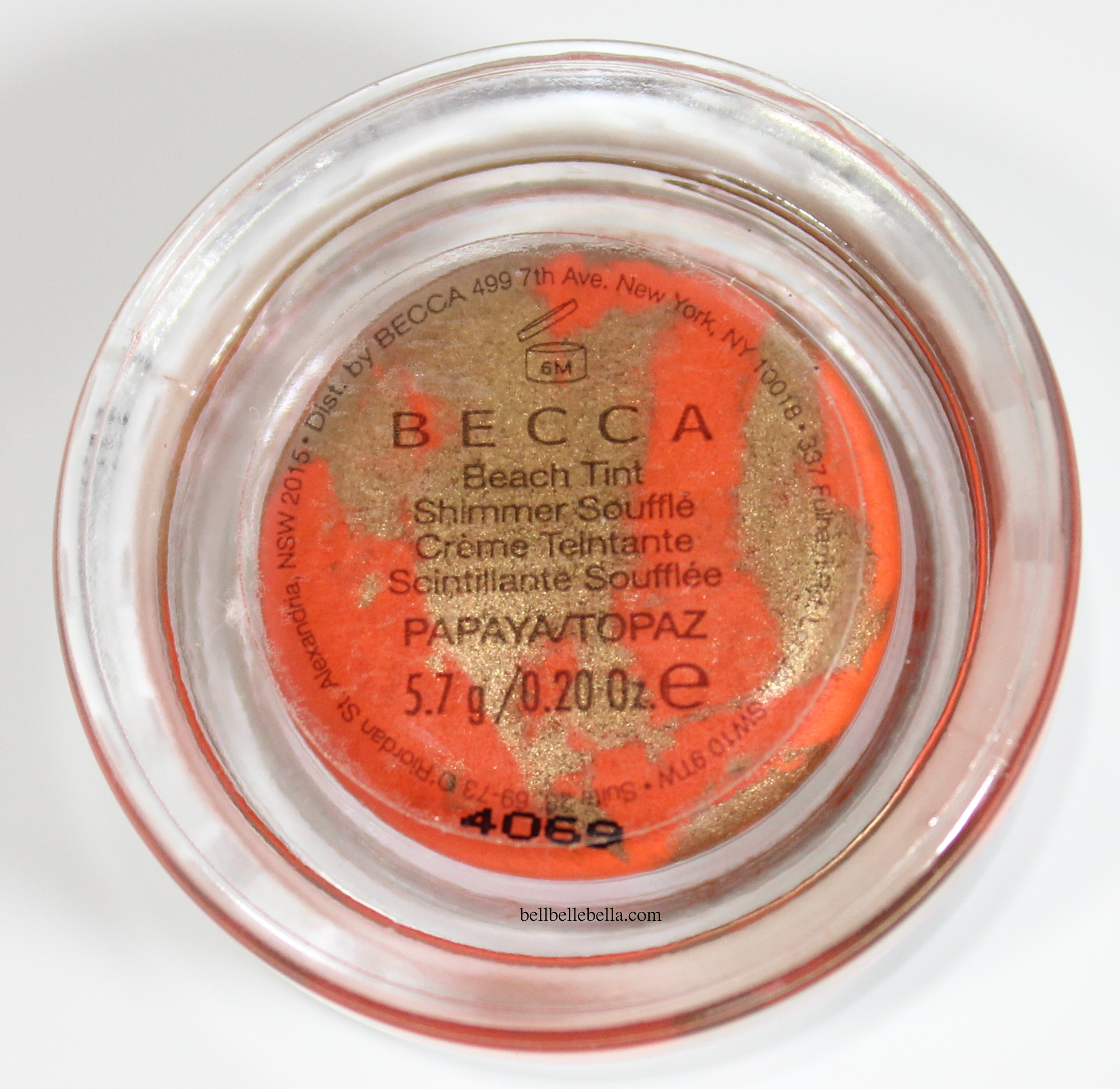 BECCA Beach Tint Shimmer Souffle in Papaya/Topaz Review and Swatches graphic